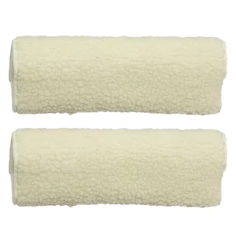 2-Piece Lambswool Armrest Cushion Covers for Office Chairs, Wheelchairs and