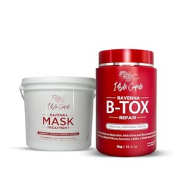 I Belli Capelli Ravenna Kit de Reparación B-tox - Tratamiento Capilar B-tox Libre de Formaldehído + Mascarilla para Cabello Dañado - Alisado, Brillo I