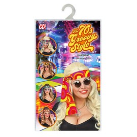 Widmann - 60er und 70er Jahre Stirnband, Haarband, Hippie, Flower Power, Accessoire, Karneval
