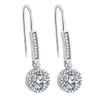 Radiant Earrings for Women 925 Sterling Silver Hanging Long Round