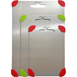 Titanium Cutting Board - 100% Pure Titanium Cutting Boards for Kitchen, Non toxic, Dishwasher safe and with Non slip silicon pads for stable and water resistance cutting (Medium)