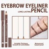 12 PCS Waterproof Brown Eyebrow Eyeliner Pencil - Long-lasting, Sweat-proof