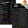 Hendson Magnetic Dry Erase Chore Chart and Menu Board Set