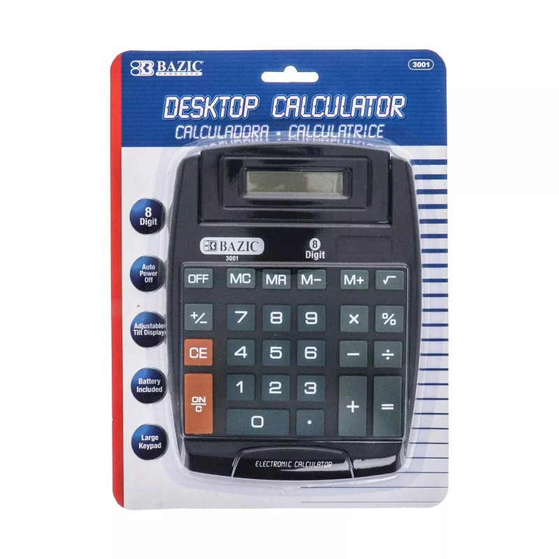 Bazic\ Bazic 8 Digit Desktop Calculator Pack Of 2