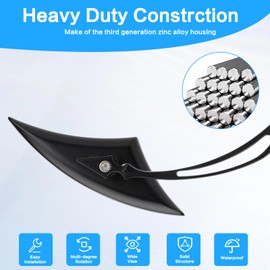 RIDLOG Motorcycle Blade Rear View Mirrors Motorcycle Mirrors 8mm/10mm Side Mirrors Fit for Harley Softail Dyna Cruiser Electra Glide Dirt Street Bike Scooter Chopper Sportster (Black)