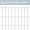 60 Pieces Plastic Wax Applicator Wands with Disposable Spatulas for