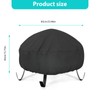 Fire Pit Cover - 85cm Firepit Covers Round Waterproof Heavy