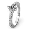 Metal Factory Sz 4.0 Solid Sterling Silver CZ Fleur de