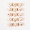 folia 22981 Wooden Beads Cute Faces, 15 Round Wooden Balls