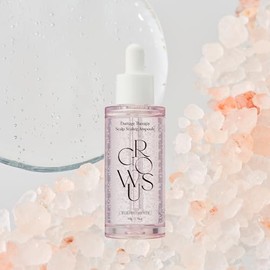 GROWUS - Damage Therapy - Ampolla para escalar el cuero cabelludo, 1.69 onzas líquidas, suero para el cuero cabelludo con complejo de proteínas y algas marinas para cabello más grueso, aroma a rosaz (50g)
