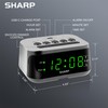 SHARP Digital Alarm Clock with Super Fast USB-C Charge Port