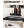 [Luxury] Kitchen Soap Dispenser Set - 16OZ Glass Bottle, Stainless