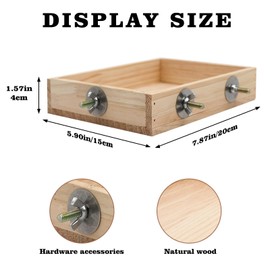 Bird Cage Accessories, Wooden Food Dish for Small to Medium Birds, Bird Feeder for Cage, Bird Food Bowl for Budgie, Cockatiel, Lovebird, Conure, Parakeet, Canary, Kakariki