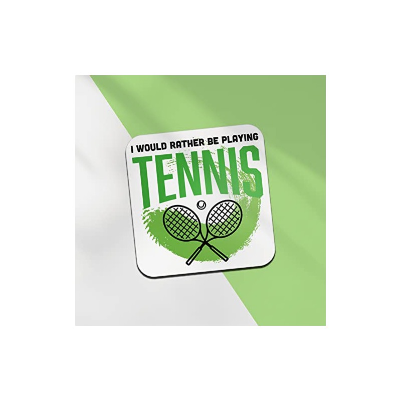 Square Single Coaster - Rather Be Playing Tennis Boys Men
