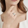Bonlavie Moss Agate Rings for Women Kite Cut Engagement Promise