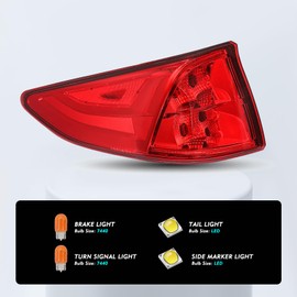 TUSDAR LED Tail Light Assembly Compatible with 2018-2023 Honda Odyssey Taillights Rear Outer Taillamp Brake Light Left Driver Side