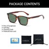 YAMEIZE Retro Polarized Rectangle Sunglasses for - Women Men Classic