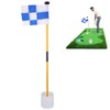 Golf Putting Green Removable Flagpole Set Practicing Accessory with Blue