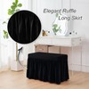 NICEEC Spandex Stretch Piano Bench Cover with Skirt Removable Ottoman