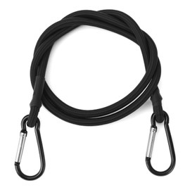 QWORK® 6 PACK Bungee Cords with Carabiner Clips, Size 60/100/150 cm, Multi-Purpose Elastic Bungee Straps for Luggage, Camping, Tarps