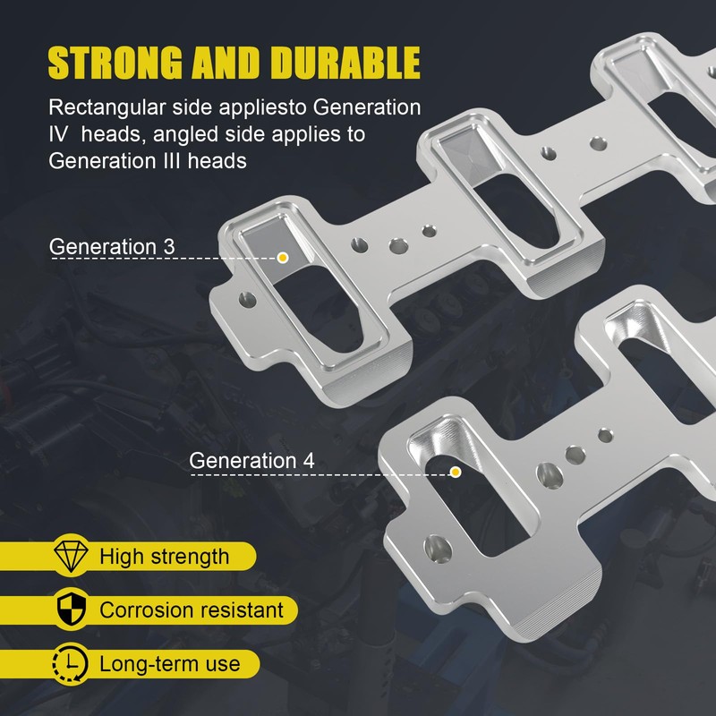 Rectangle Intake Manifold Adapter Plates Compatible with LS1 Cathedral Port