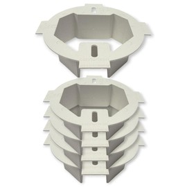 iMBAPrice IMBA-BE1R-5 (UL Listed), 1-Gang Plastic Electrical Ceiling Box Extender, 4.35-Inch x 1.5-Inch for 3.5" and 4" Round or Octagonal Boxes, 5-Pack