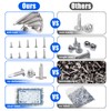 450PCS Self Tapping Screws for Metal, 410 Stainless Steel Self