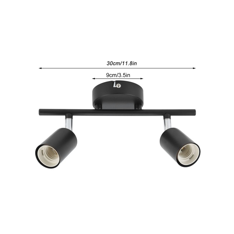 Flush Mount Ceiling Track Light Holder 2 Light Rotating Adjustable