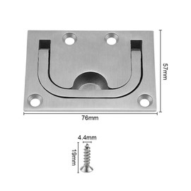 UBERMing 2 Pack Boat Flush Hatch Stainless Steel Marine Handle Boat Recessed Hatch Recessed Lift Pull Handle with 8 Screws for Cabinet Locker Marine Yacht Boat