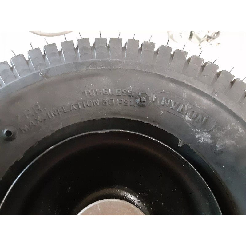 Cheng Shin 4.10/3.50-4 Tire with Wheel Assembly 5/8 Axle Brass