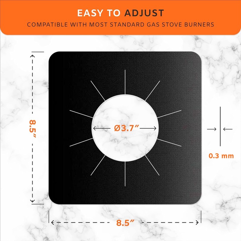 Gas Stove Protectors, Reusable Burner Covers 0.3 mm, top Range