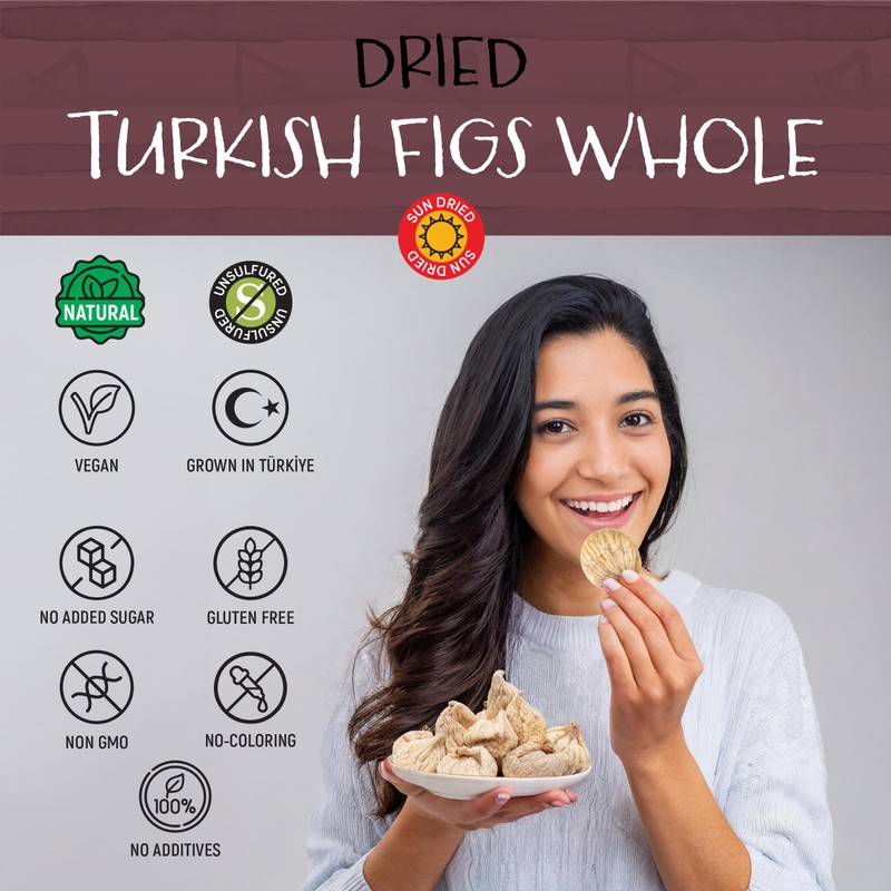 Eastanbul Turkish Dried Figs Whole 14.5oz, No Sugar Added Whole
