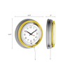 Lavish Home Neon Wall Clock- 14” Round, Double Light Ring,
