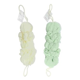 UBL Nylon Back Bath Scrub, 2 Assorted