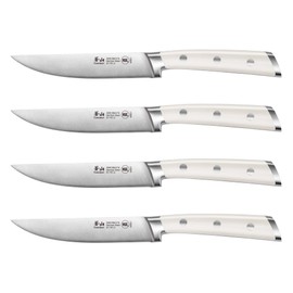 Cangshan S1 Series 1020366 German Steel Forged 4-Piece Steak Knife Set, 5-Inch Straight-Edge Blade