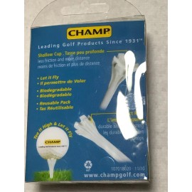 CHAMP 40 Champ Zarma Fly Tee 2 3/4" Pink Golf Tees 40 Tees 92525 NEW