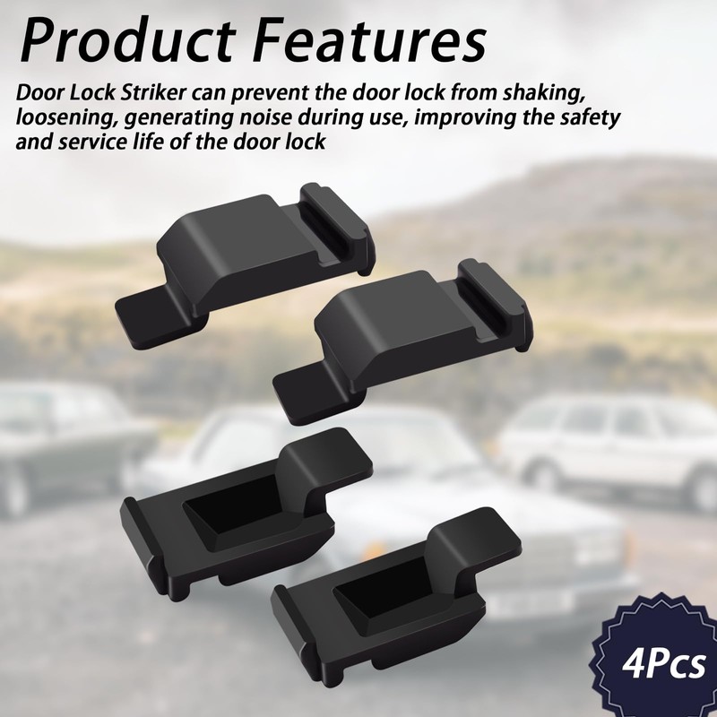XTPTFABS 1237200104 1237200204 Door Lock Striker Kit(4 x Black Door