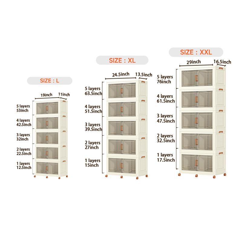 ONAIL Super large Foldable Storage Box with Lid, Stackable Household
