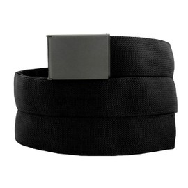 Cache Belt - More Than A Money Belt, Adjustable & Anti-Theft Hidden Money Belt for Travel, EDC Outdoor & Survival, Made In USA, Mil-Spec Webbing, Stainless Steel Cerakote Buckle, Black, Large