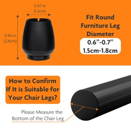 LEIFENY 24PCS Extra Small Rubber Chair Leg Floor Protectors, Felt Furniture Leg Cap Covers, Protect Floors from Scratches and Reduce Noise