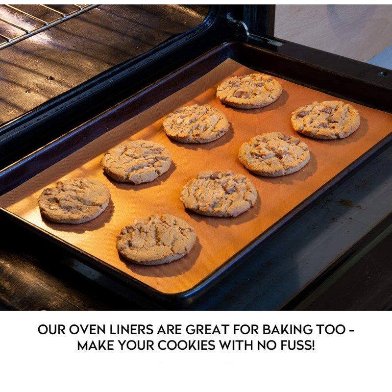 Copper Grill Mat, Set of 4 BBQ Grill Mat Non
