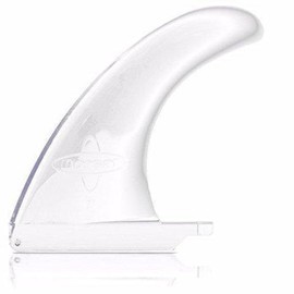 DORSAL Signature Surf SUP Single Center Fin for Longboard Surfboard Clear 7 Inch Polycarbonate