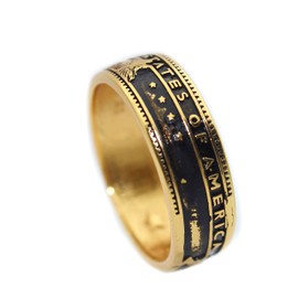 PikaLF Wolf Ring for Men, Nordic Viking Wolf Head Ring, Retro Howling Wolf Ring, Vintage Wolf Totem Amulet Ring, Gold Ring, Punk Rock Animal Wolf Jewellery Gift for Men Boys, No