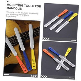 Kisangel 3pcs Guitar Nut File Durable Resistant Instrument Modifying Tools for Acoustic Electric Guitars Bass Ukulele and Mandolin Lightweight Design for Easy Operation