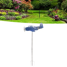 Airplane Windmill Garden Stakes Metal Windmill Windmill Garden Garden Windmill Airplane Spinner Airplane Wind Spinner Airplane Weathervane Gardening Outdoor Ornament Garden