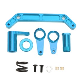 RC Steering Assembly Aluminum Alloy Replacement DIY Upgrade Repairing Parts for JLB 1/10 TrucksBlue