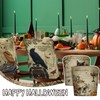 Moukeren 6 Pcs Halloween Chair Cover Set Gothic Halloween Decor