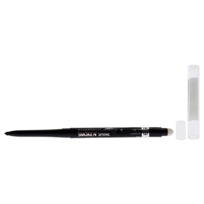 Rimmel Exaggerate Smoke N Shine Eyeliner, 001 Little Black Smokey,