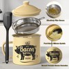 Contenedor de grasa de tocino con colador, contenedor grande de