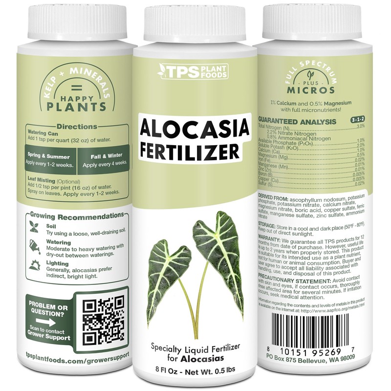 Alocasia Fertilizer, Complete Liquid Alocasia Plant Food, 8 oz (250mL)
